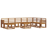 Outdoor Sofa Set 9 pcs Natural Solid Acacia Wood 3366842