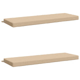 2-Piece Bench Cushions SOEST 2 pcs 100% Polyester Cream 950263