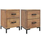 ZNTS Bedside Cabinets 2 pcs 36x30x45 cm Solid Wood Pine 3120338