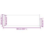 ZNTS Patio Retractable Side Awning 140x500 cm Grey 48398