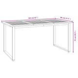5 Piece Garden Dining Set Solid Wood Acacia and Metal 3155400