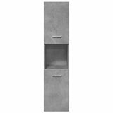 4 Piece Bathroom Furniture Set Concrete Grey Engineered Wood 3324879