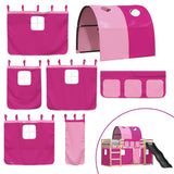 Bunk Bed without Mattress with Slide and Curtains Pink 80x200 cm 3284145