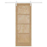Sliding Door Manual Natural and white 78 x 211 cm 3333220