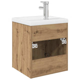 Sink Cabinet with Built-in Basin and Faucet Artisan Oak 3328906