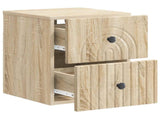 Wall-Mounted Bedside Cabinet 2 pcs Sonoma Oak 33 x 34.5 x 40 cm 898130