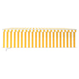 Manual Retractable Awning with Blind&LED 5x3m Yellow&White 3069343