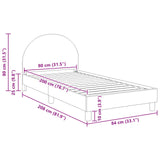 Children's Bed Frame with Headboard Light Grey 80 x 200 cm 42011032