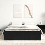 Bed Frame without Mattress Black Oak 140x200 cm Engineered Wood 3329333