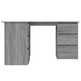Corner Desk Grey Sonoma 145x100x76 cm Engineered Wood 815442