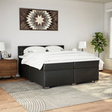 Box Spring Bed with Mattress Black 200x200 cm Faux Leather 3286136