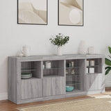 Sideboard with LED Lights Grey Sonoma 164x37x67 cm 3209056