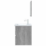 2 Piece Bathroom Furniture Set Grey Sonoma Engineered Wood 815736