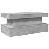 Coffee Table with LED Lights Concrete Grey 90x50x40 cm 839850