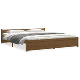 Bed Frame without Mattress Honey Brown Solid Wood 200x200 cm 815067