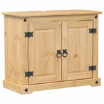 ZNTS 2 Piece Bathroom Furniture Set Corona Solid Wood Pine 3334637