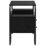 Desk with Storage Black Oak 145 x 50 x 75 cm 8008008