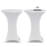 Standing Table Cover 70 cm White Stretch 4 pcs 279069