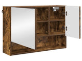 Mirror Cabinet Smoked Oak 59 x 17 x 55 cm Engineered Wood 883369