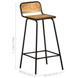 Bar Chairs 4 pcs Solid Mango Wood 321955