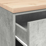 Garage Storage Cabinet Concrete Grey 60x51x85 cm Solid Wood Pine 860601
