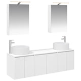 Bathroom Cabinet Set 5 pcs White Engineered Wood 3406551