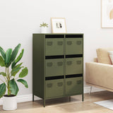 Highboard Olive Green 68x39x101.5 cm Steel 851224
