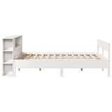 Bookcase Bed without Mattress White 120x200cm Solid Wood Pine 3322952