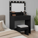 Dressing Table Black Oak 79 x 41 x 135 cm Engineered Wood 865083