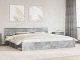 Bed Frame with Headboard Concerte 200 x 200 cm Solid Pine Wood 3410558