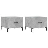 ZNTS Coffee Tables 2 pcs Concrete Grey 50x50x40 cm Engineered Wood 829405