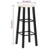 Bar Stools 2 pcs Black MDF 284388