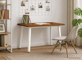 110 x 55 x 75 cm Solid Acacia Wood Natural and White 937583