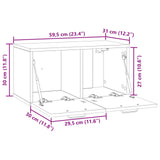 Wall-Mounted TV Cabinet Grey Sonoma 59.5 x 31 x 30 cm 899391