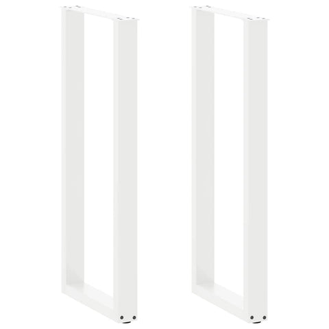 ZNTS Coffee Table Legs U-Shaped 2 pcs White 40x cm Steel 4013241