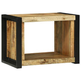 Bathroom Furniture Set 4 pcs Brown and Black Solid Mango Wood 3305658