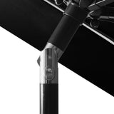 Parasol Black Polyester, powder-coated aluminium 3 m canopy 313874