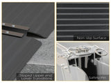 Wheelchair Ramp, 152L x 73Wcm, 272KG Capacity, Folding Aluminium Threshold Ramp with Non-Skid T3398P343504