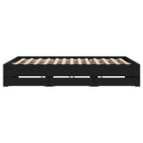 Bed Frame with Drawers without Mattress Black 180x200 cm Super King 3207253