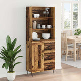 Highboard with Drawer 2 pcs Old Wood Engineered Wood 3415653