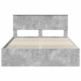 Bed Frame with Drawer Concrete Grey 140 x 190 cm Engineer Wood 3410710