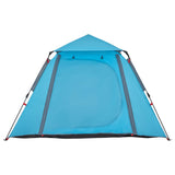 ZNTS Camping Tent Dome 4-Person Blue Quick Release 4004144