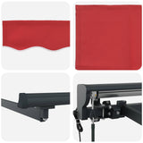 Electric Retractable Awning Red and Anthracite 3.5 x 2.5 m 3422032