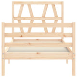 Bed Frame without Mattress 90x200 cm Solid Wood 3194361