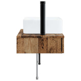 Wall-Mounted Wash Basin Old Wood 53 x 35 x 39 cm 890216