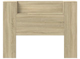 Storage Headboard with LED Sonoma Oak Engineered Wood 3418644