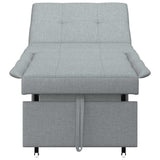 Sofa Bed Light Grey 194 x 50 x 82 cm Plywood 42008582