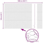 Hexagon Fence Green 1.5 x 10 m Steel 42005359