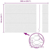 Hexagon Fence Green 1.5 x 10 m Steel 42005359