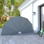 Collapsible Terrace Side Awning Grey 160 cm 44575